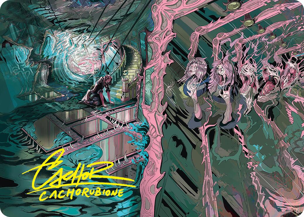 Mirror Room // Fractured Realm Art Card (Gold-Stamped Signature) [Duskmourn: House of Horror Art Series] | Webway Games