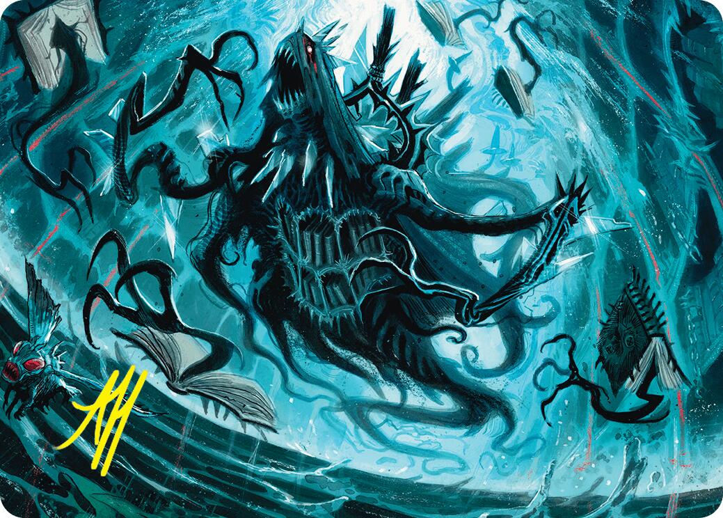 Overlord of the Floodpits Art Card (Gold-Stamped Signature) [Duskmourn: House of Horror Art Series] | Webway Games