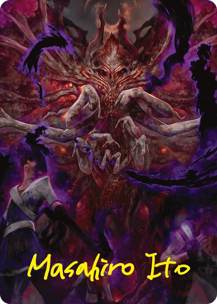 Damnation Art Card (Gold-Stamped Signature) [Duskmourn: House of Horror Art Series] | Webway Games