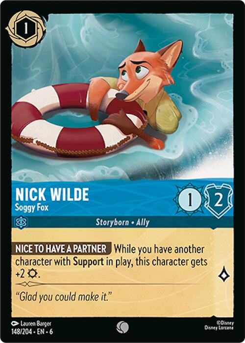 Nick Wilde - Soggy Fox (148/204) [Azurite Sea] | Webway Games