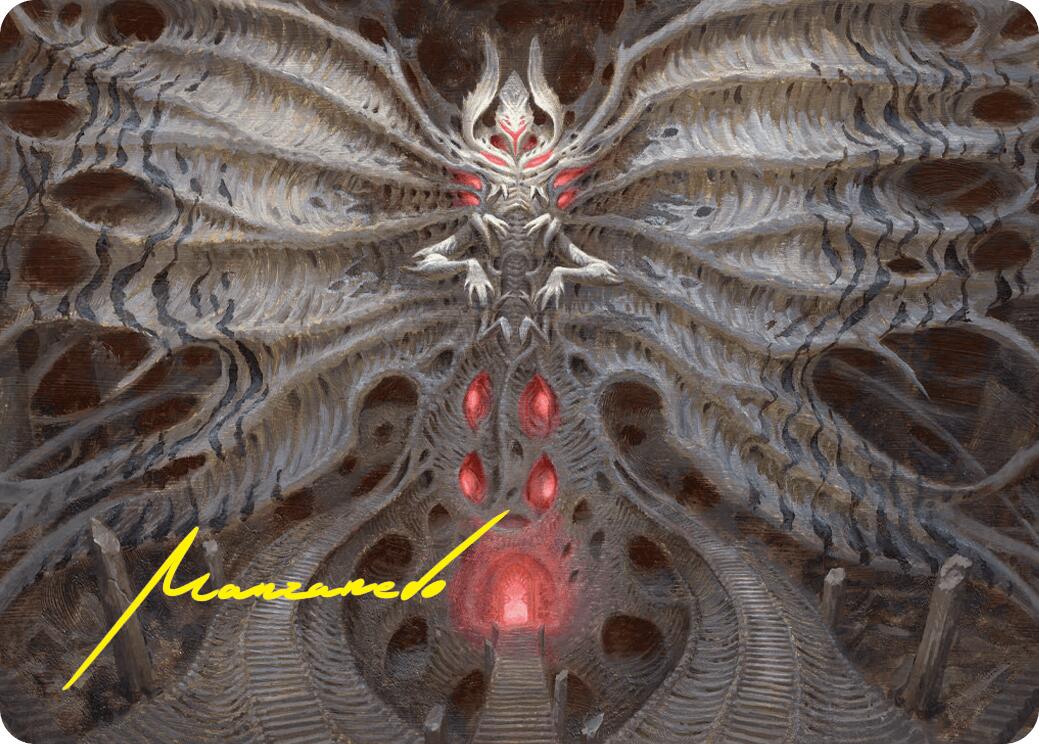 Valgavoth, Terror Eater Art Card (Gold-Stamped Signature) [Duskmourn: House of Horror Art Series] | Webway Games