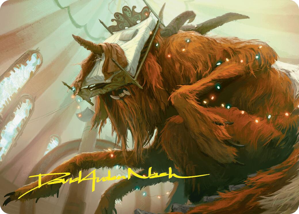 Bedhead Beastie Art Card (Gold-Stamped Signature) [Duskmourn: House of Horror Art Series] | Webway Games