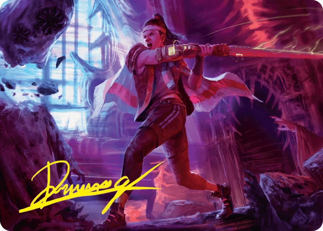 Diversion Specialist Art Card (Gold-Stamped Signature) [Duskmourn: House of Horror Art Series] | Webway Games