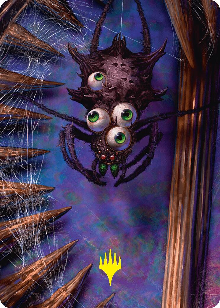 Spider Art Card (Gold-Stamped Planeswalker Symbol) [Duskmourn: House of Horror Art Series] | Webway Games