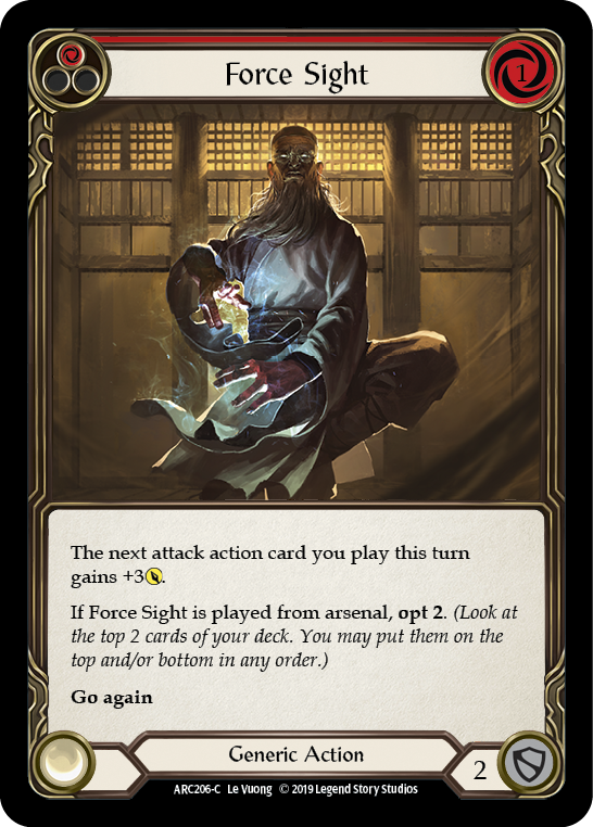 Force Sight (Red) [ARC206-C] (Arcane Rising)  1st Edition Normal | Webway Games