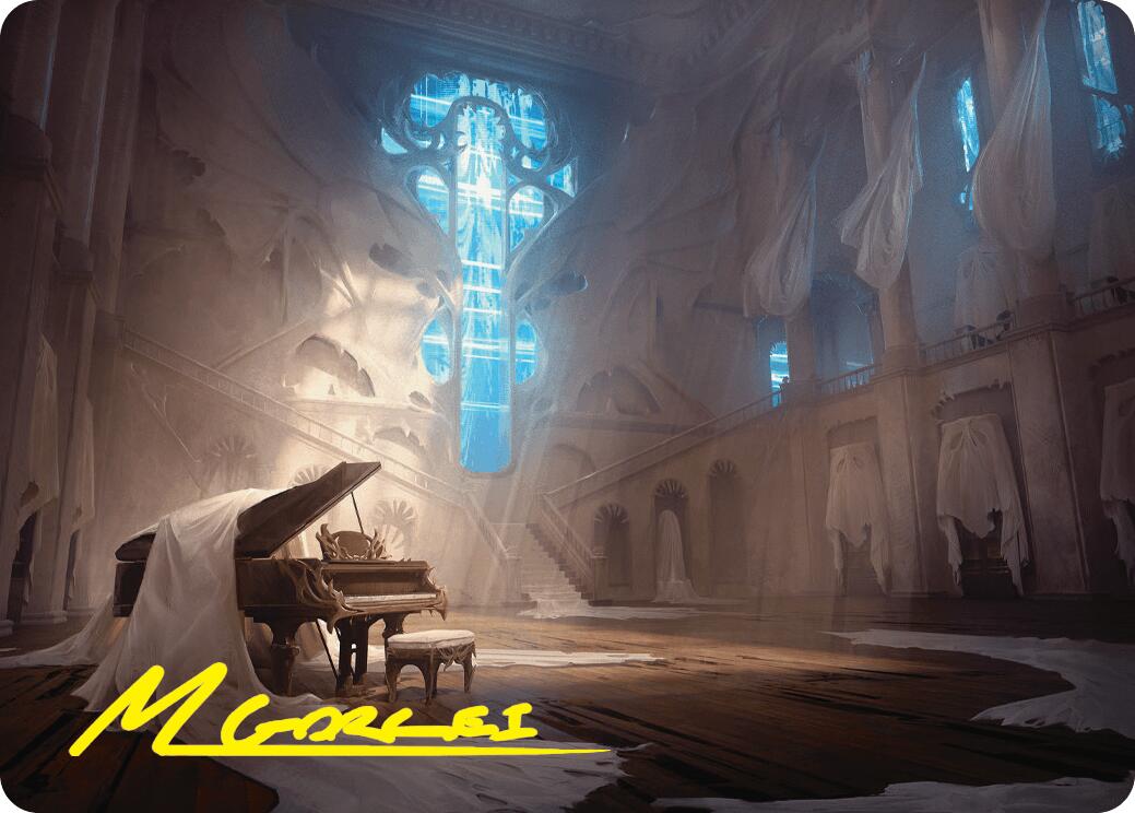Plains Art Card (Gold-Stamped Signature) [Duskmourn: House of Horror Art Series] | Webway Games