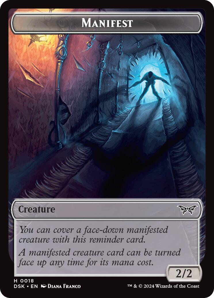 Primo, the Indivisible // Manifest Double-Sided Token [Duskmourn: House of Horror Tokens] | Webway Games