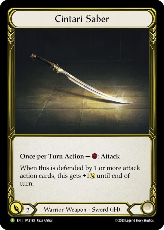 Cintari Saber [FAB185] (Promo)  Cold Foil | Webway Games