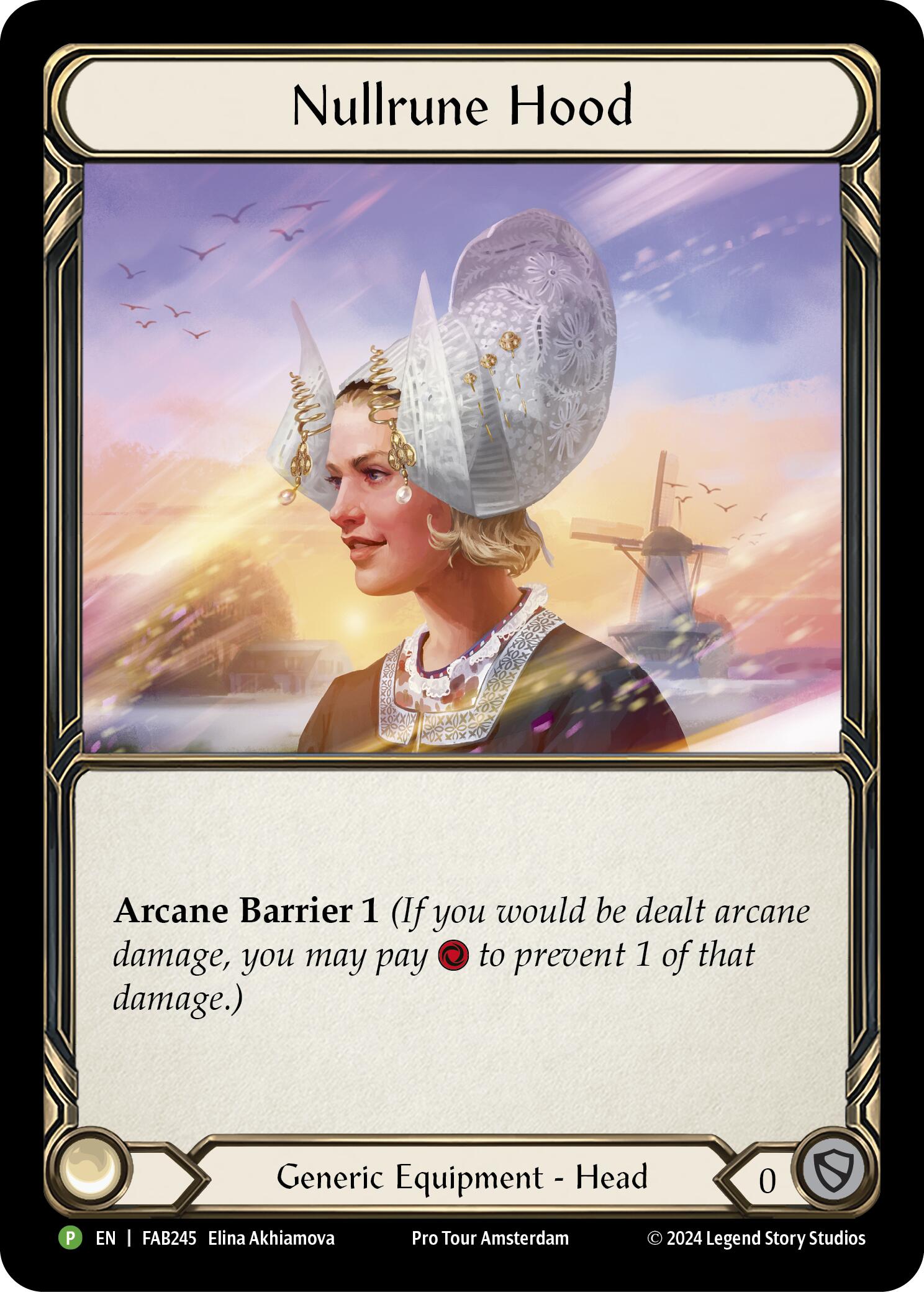 Nullrune Hood (Cold Foil) [FAB245] (Promo)  Rainbow Foil | Webway Games