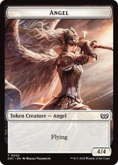 Angel // Glimmer Double-Sided Token [Duskmourn: House of Horror Commander Tokens] | Webway Games