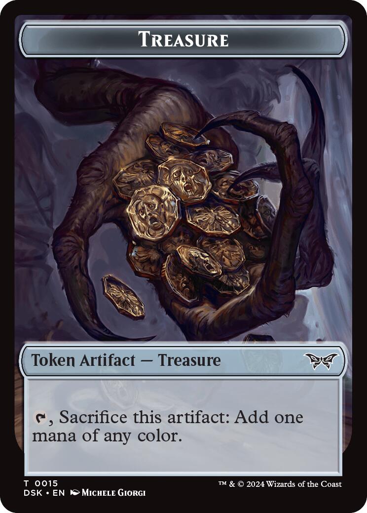 Angel // Treasure Double-Sided Token [Duskmourn: House of Horror Commander Tokens] | Webway Games