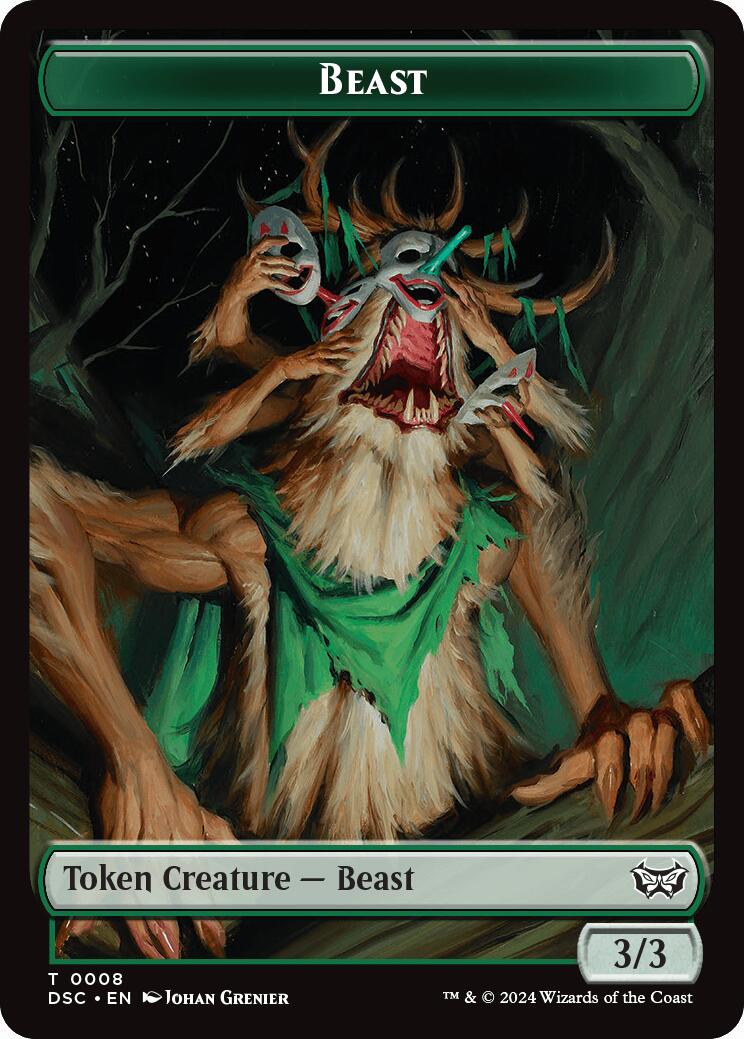 Beast // Scarecrow Double-Sided Token [Duskmourn: House of Horror Commander Tokens] | Webway Games