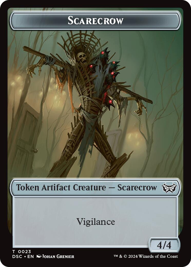 Beast // Scarecrow Double-Sided Token [Duskmourn: House of Horror Commander Tokens] | Webway Games