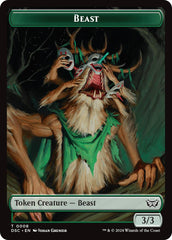 Beast // Scarecrow Double-Sided Token [Duskmourn: House of Horror Commander Tokens] | Webway Games