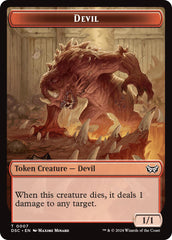 Devil // Scarecrow Double-Sided Token [Duskmourn: House of Horror Commander Tokens] | Webway Games
