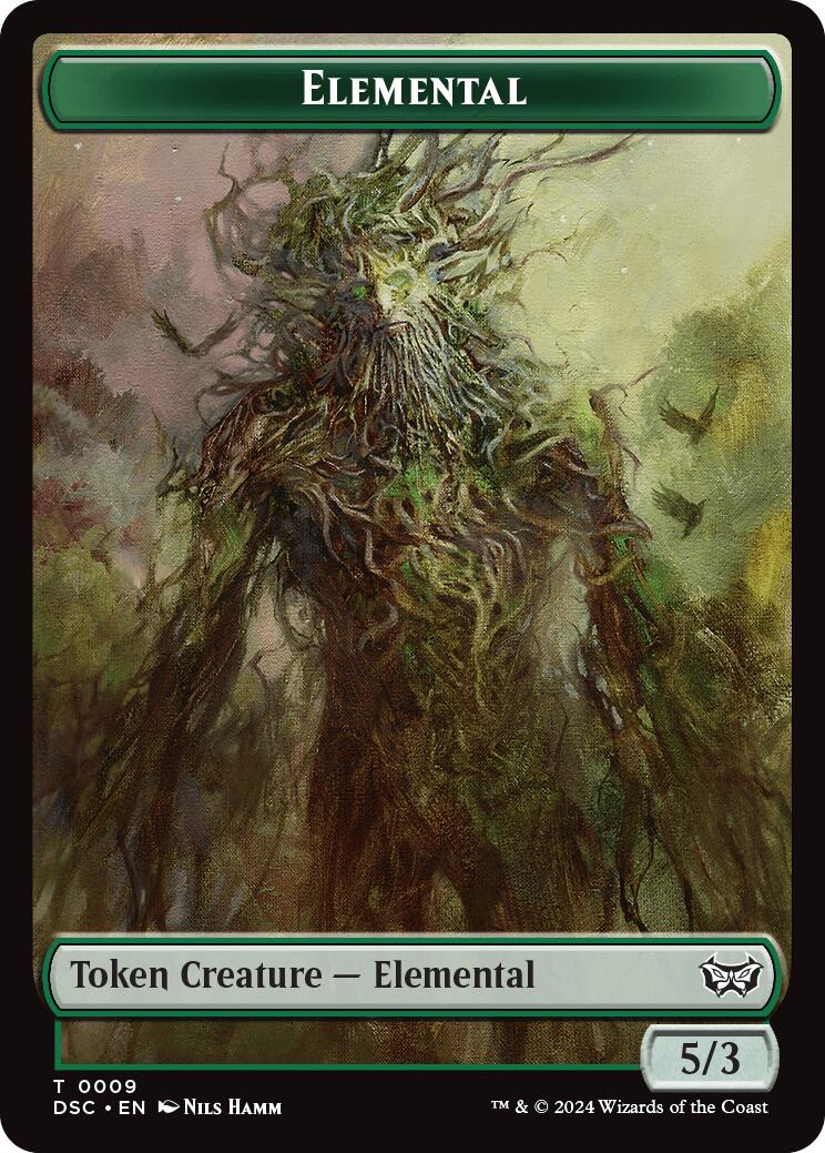 Elemental // Bird Double-Sided Token [Duskmourn: House of Horror Commander Tokens] | Webway Games