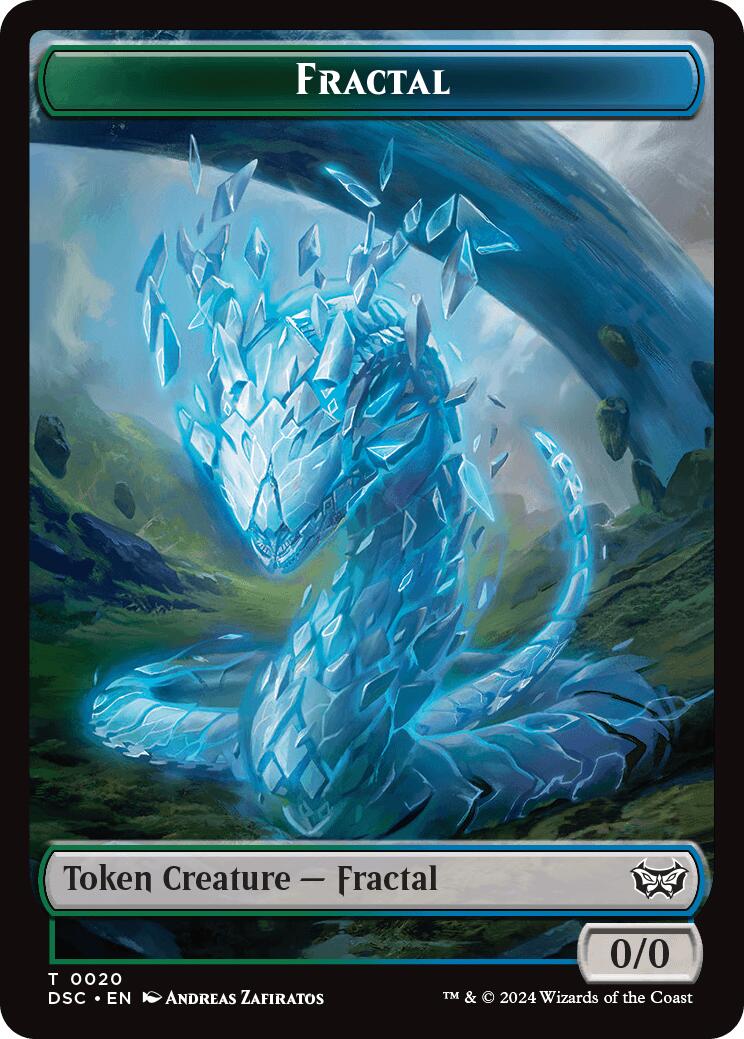 Fractal // Scarecrow Double-Sided Token [Duskmourn: House of Horror Commander Tokens] | Webway Games
