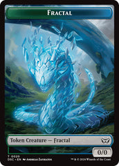 Fractal // Scarecrow Double-Sided Token [Duskmourn: House of Horror Commander Tokens] | Webway Games