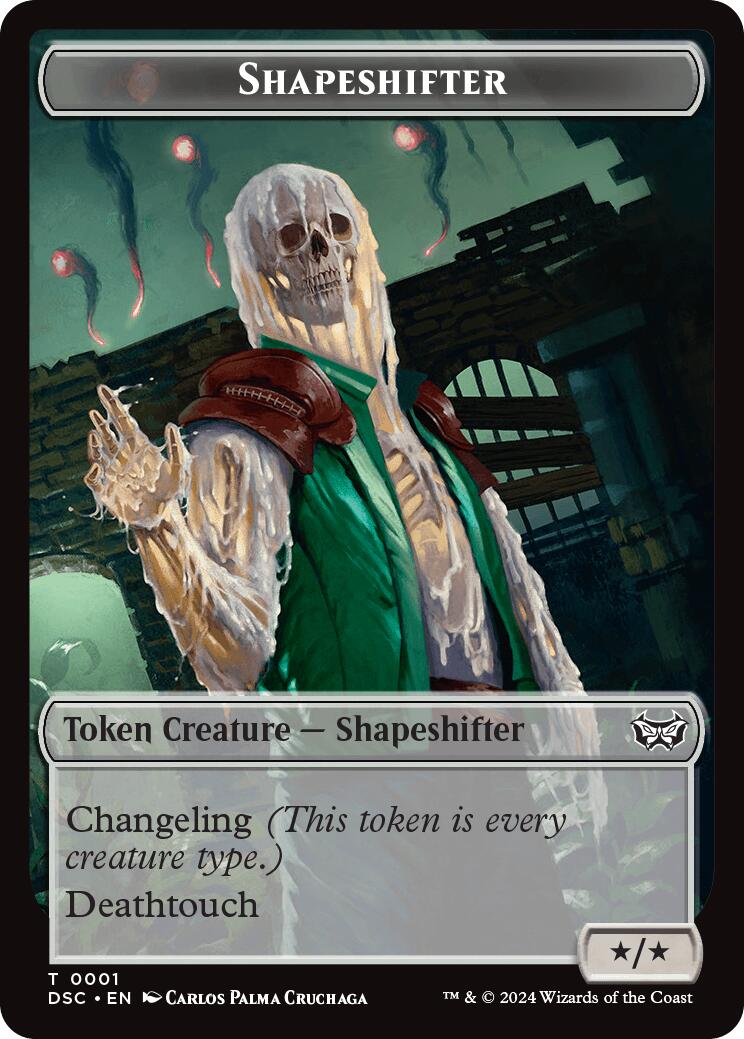 Shapeshifter // Insect (0022) Double-Sided Token [Duskmourn: House of Horror Commander Tokens] | Webway Games