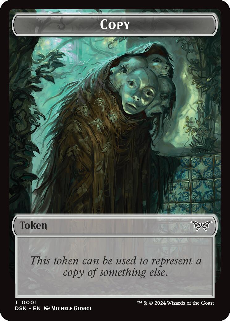 Shark // Copy Double-Sided Token [Duskmourn: House of Horror Commander Tokens] | Webway Games