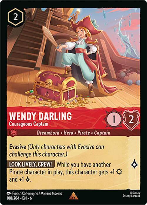 Wendy Darling - Courageous Captain (108/204) [Azurite Sea] | Webway Games