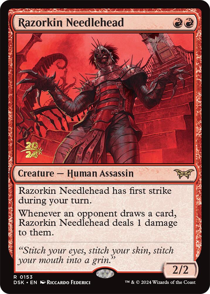 Razorkin Needlehead [Duskmourn: House of Horror Prerelease Promos] | Webway Games