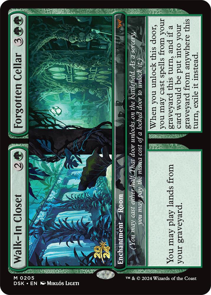 Walk-In Closet // Forgotten Cellar [Duskmourn: House of Horror Prerelease Promos] | Webway Games
