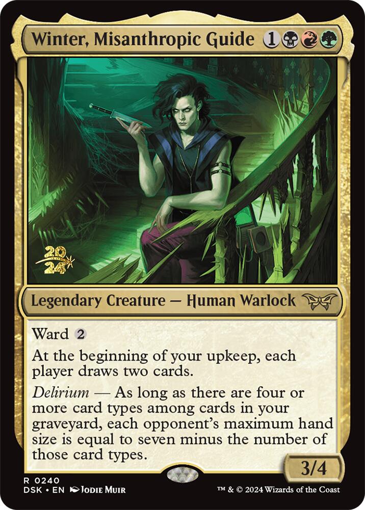 Winter, Misanthropic Guide [Duskmourn: House of Horror Prerelease Promos] | Webway Games
