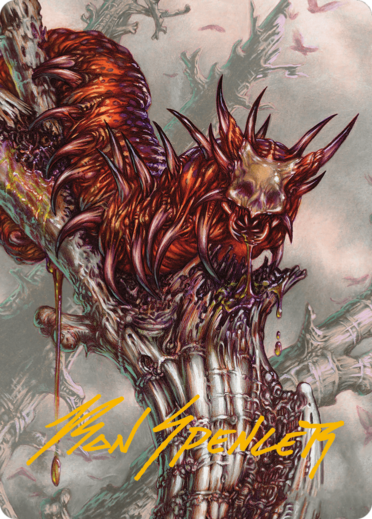 Grist, Voracious Larva Art Card (Gold-Stamped Signature) [Modern Horizons 3 Art Series] | Webway Games