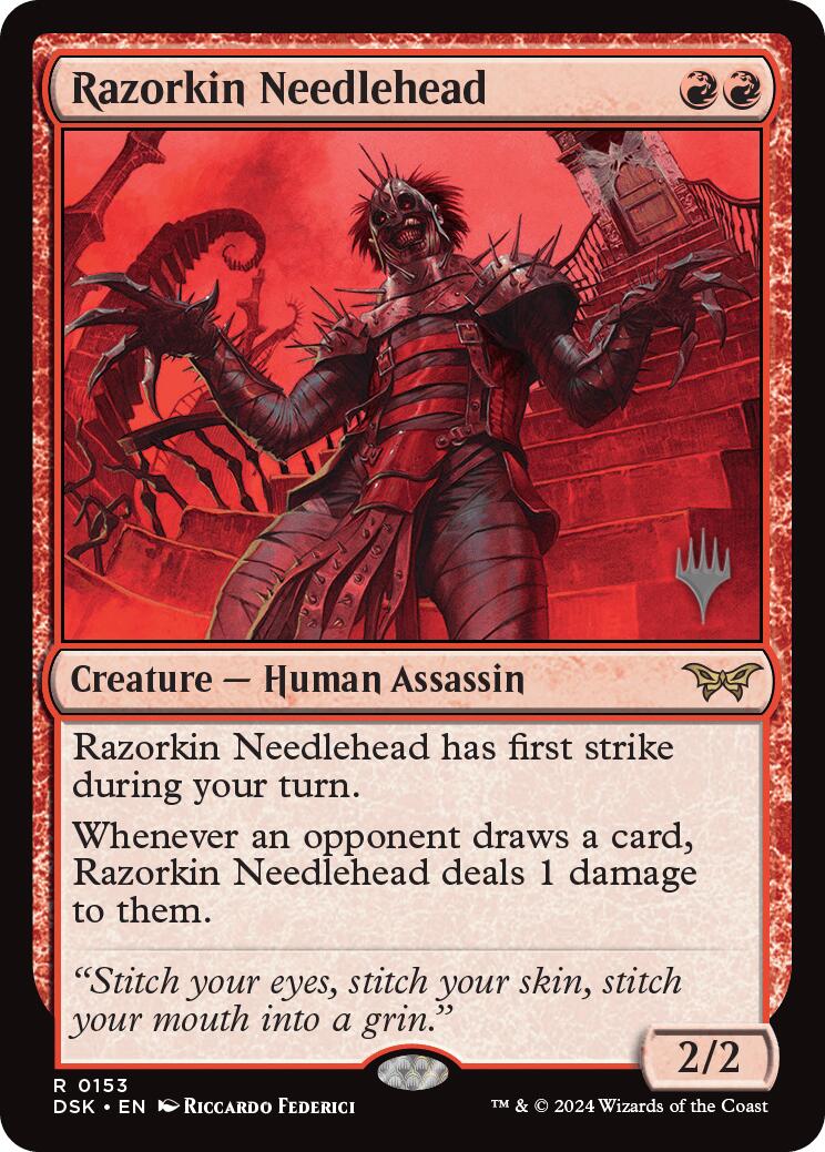 Razorkin Needlehead (Promo Pack) [Duskmourn: House of Horror Promos] | Webway Games