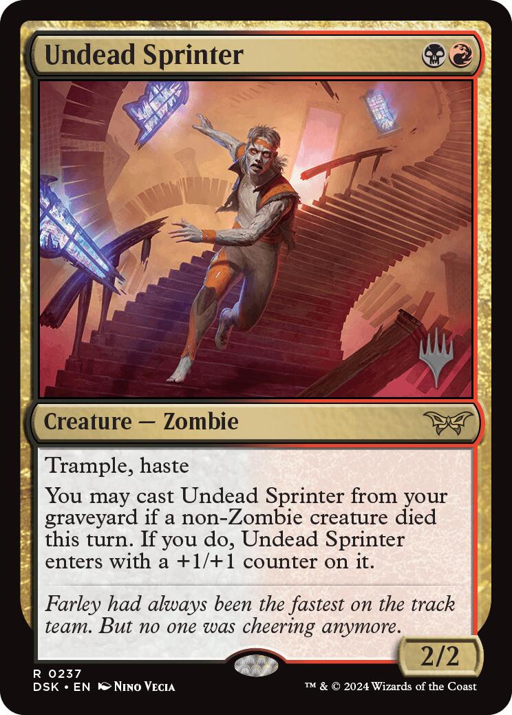 Undead Sprinter (Promo Pack) [Duskmourn: House of Horror Promos] | Webway Games