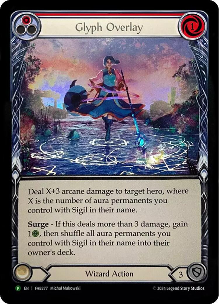 Glyph Overlay (Red) [FAB277] (Promo)  Rainbow Foil | Webway Games