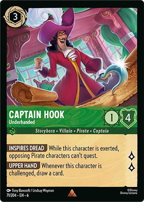 Captain Hook - Underhanded (71/204) [Azurite Sea] | Webway Games