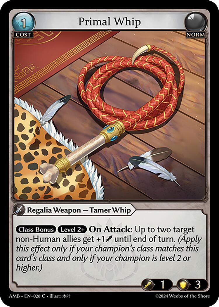 Primal Whip (020) [Mortal Ambition] | Webway Games