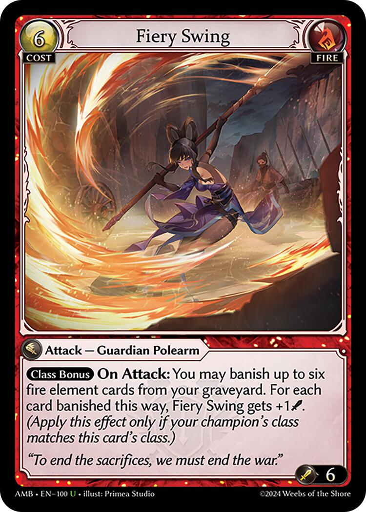 Fiery Swing (100) [Mortal Ambition] | Webway Games