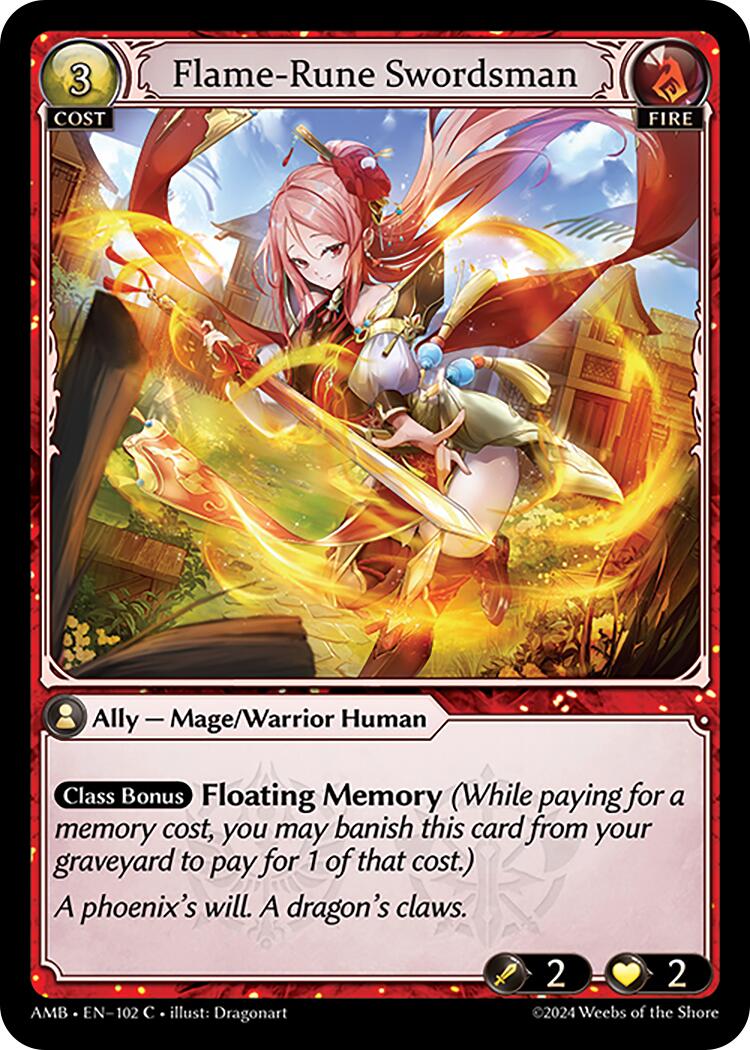 Flame-Rune Swordsman (102) [Mortal Ambition] | Webway Games