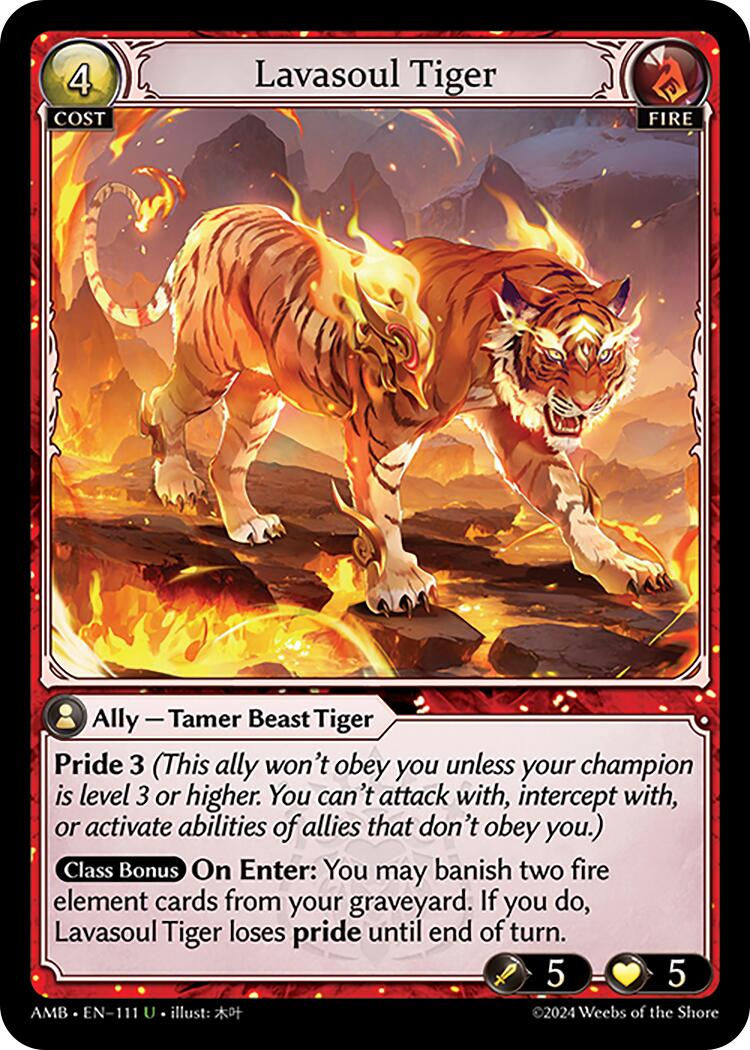 Lavasoul Tiger (111) [Mortal Ambition] | Webway Games