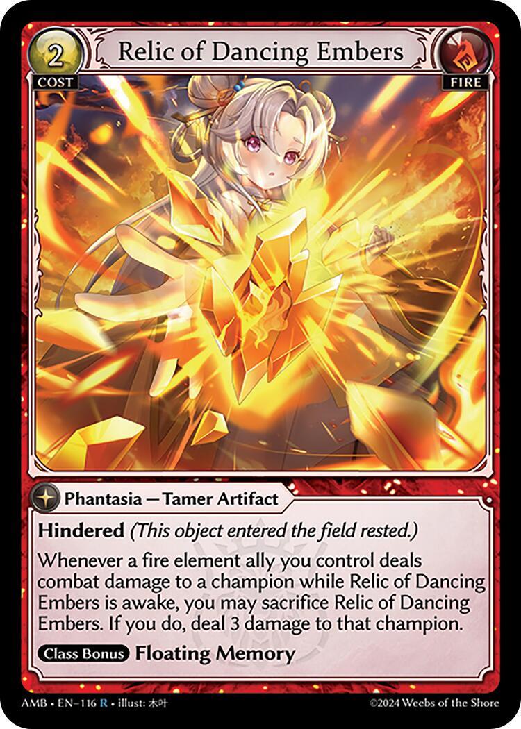 Relic of Dancing Embers (116) [Mortal Ambition] | Webway Games