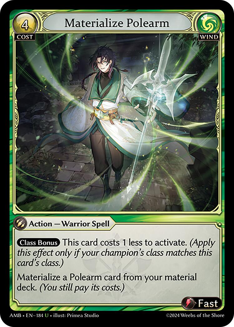 Materialize Polearm (184) [Mortal Ambition] | Webway Games