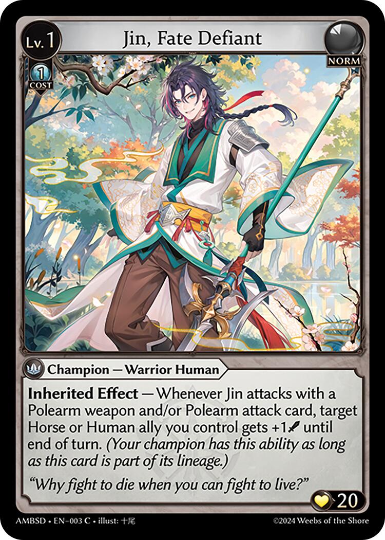 Jin, Fate Defiant (003) [Mortal Ambition Starter Decks] | Webway Games