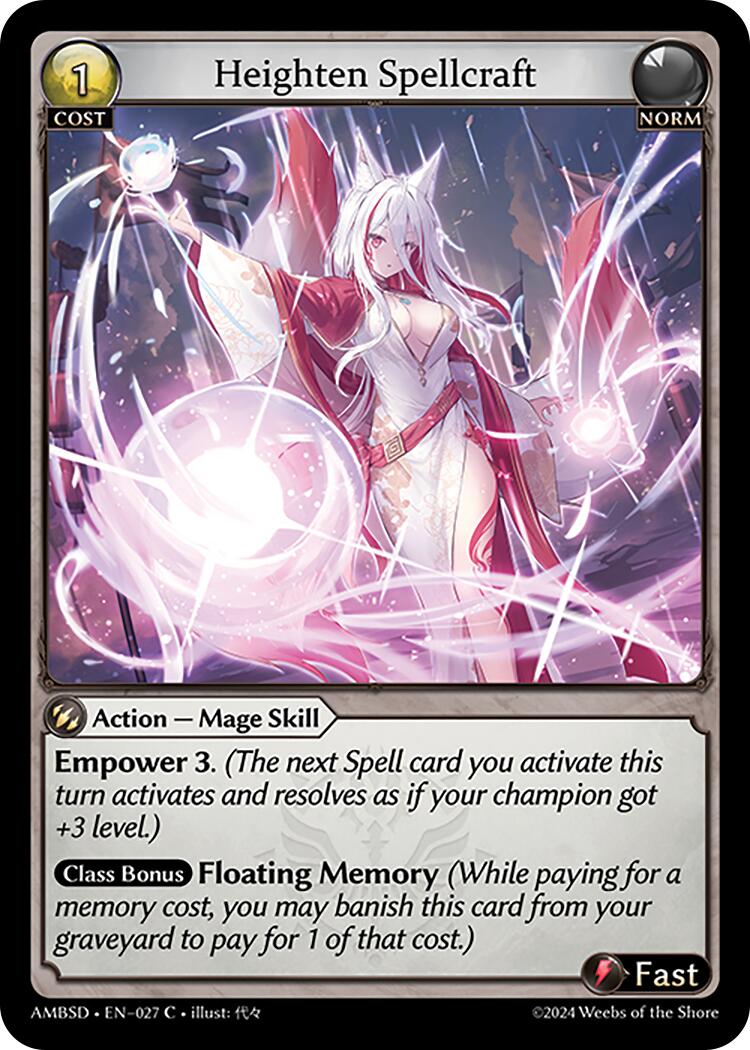 Heighten Spellcraft (027) [Mortal Ambition Starter Decks] | Webway Games