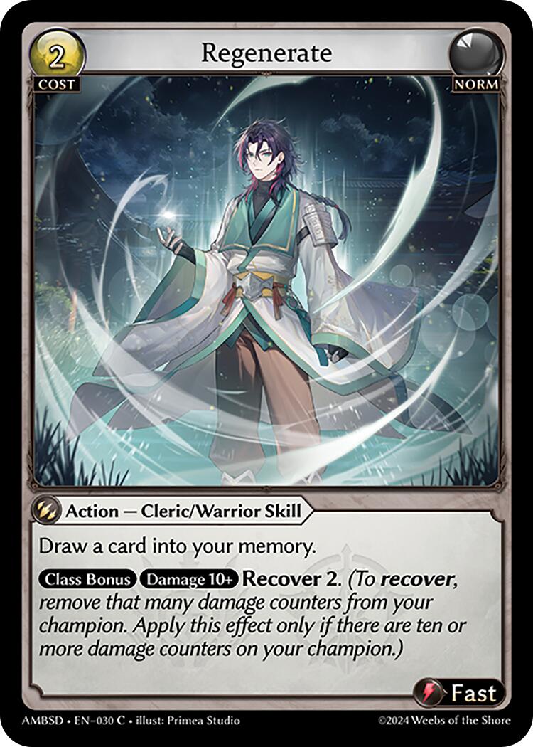 Regenerate (030) [Mortal Ambition Starter Decks] | Webway Games