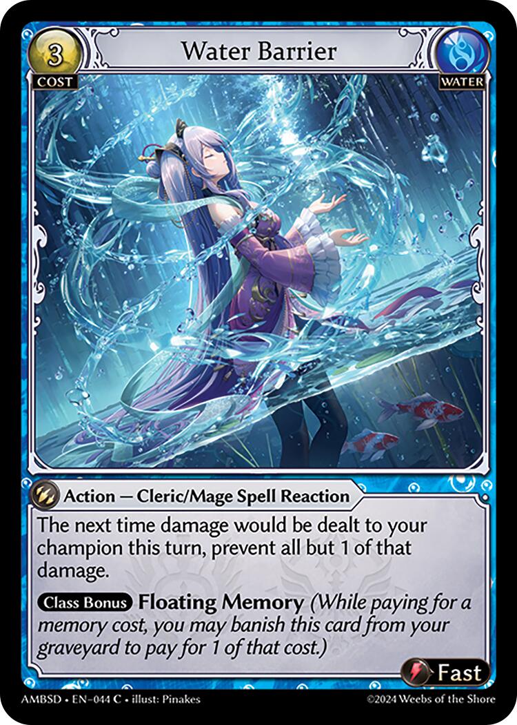Water Barrier (044) [Mortal Ambition Starter Decks] | Webway Games