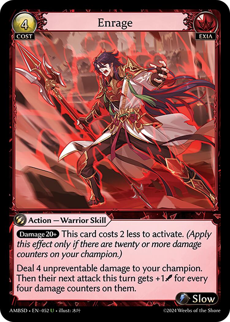 Enrage (052) [Mortal Ambition Starter Decks] | Webway Games