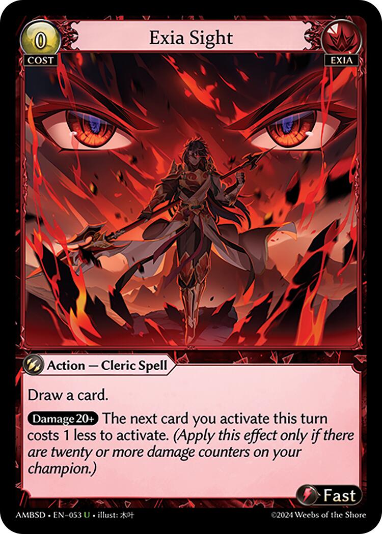 Exia Sight (053) [Mortal Ambition Starter Decks] | Webway Games