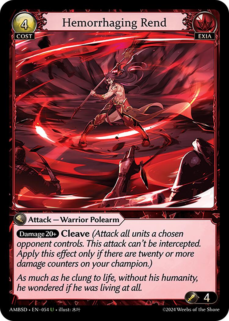 Hemorrhaging Rend (054) [Mortal Ambition Starter Decks] | Webway Games