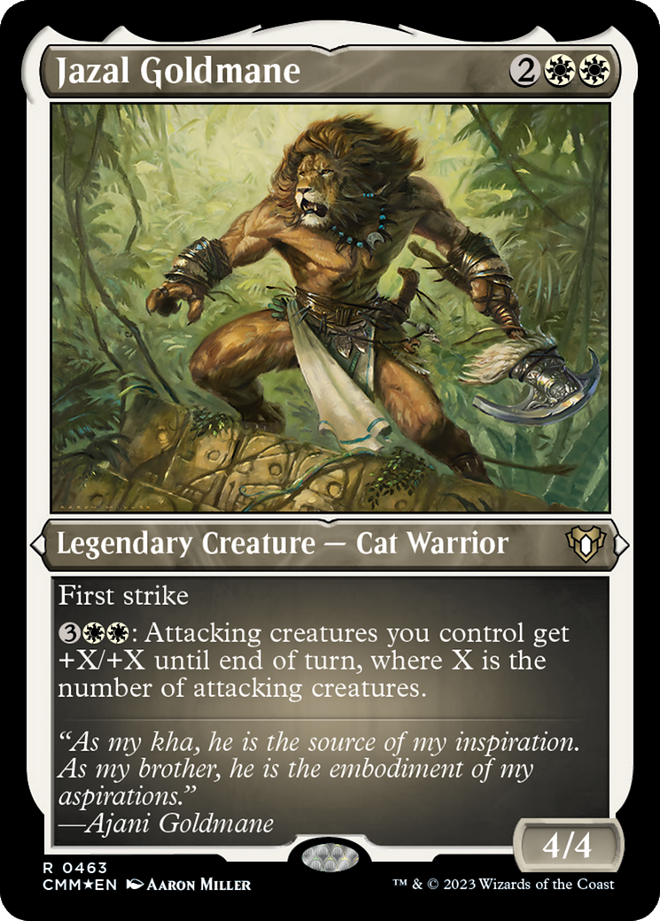 Jazal Goldmane (Foil Etched) [Commander Masters] | Webway Games