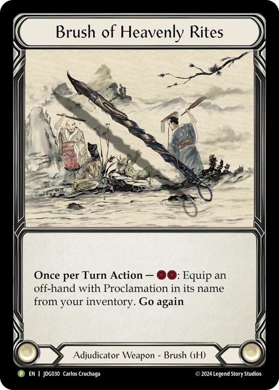 Brush of Heavens Rites - JDG030 [JDG030] (Promo)  Cold Foil | Webway Games