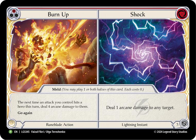 Burn Up // Shock [LGS345] (Promo)  Cold Foil | Webway Games