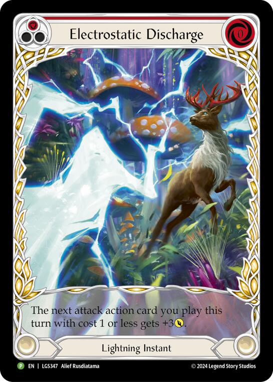 Electrostatic Discharge (Red) (Extended Art) [LGS347] (Promo)  Rainbow Foil | Webway Games